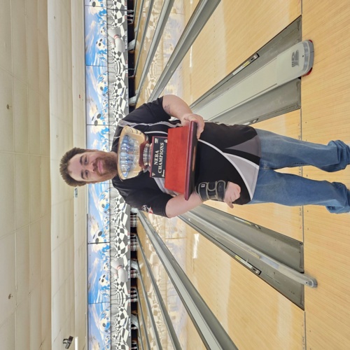 Robert Dimuccio, Jr captures his first NEBA title winning the Ideal Bowling Concepts Non-Champions event at Walnut Hill Bowl on Sunday, April 14, 2024.
