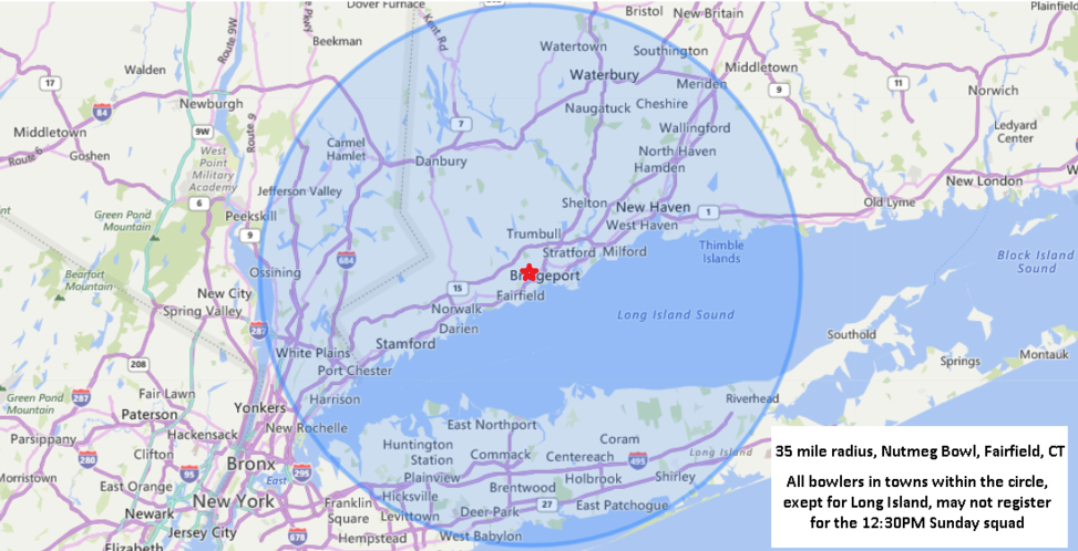 Map Radius Nutmeg with Exception