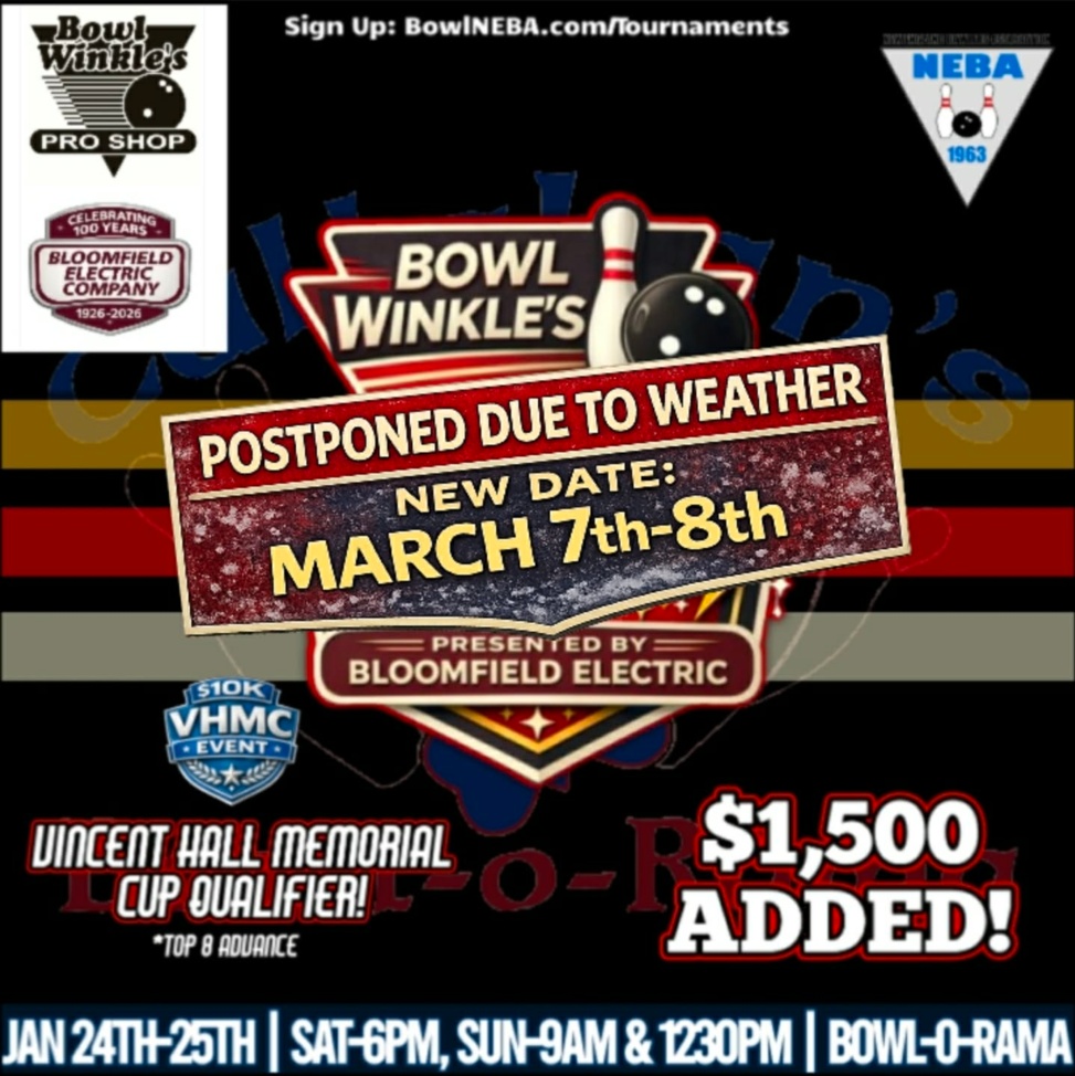 POSTPONED: Bowl Winkles Pro Shop Open presented by Bloomfield Electric